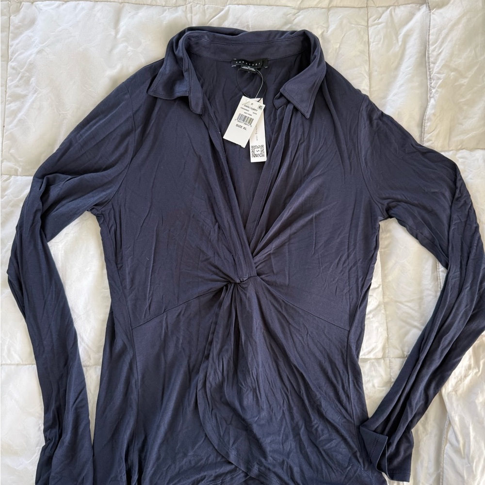 Sanctuary Deep Blue Long Sleeve Blouse